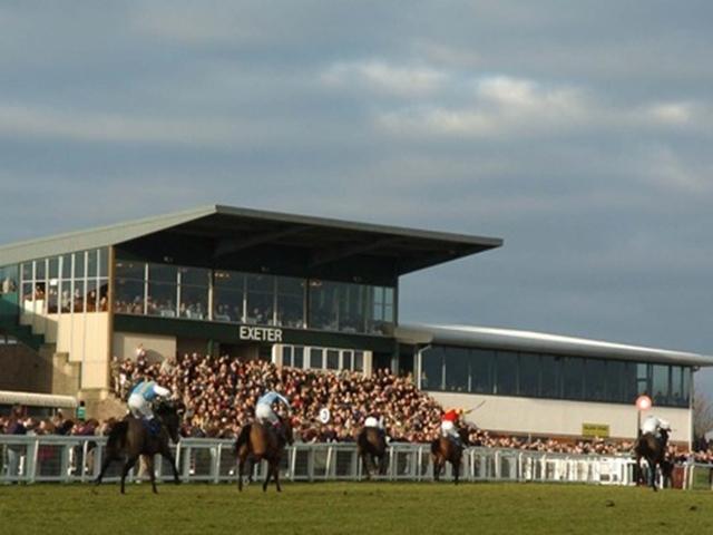 We're racing at Exeter (pictured), Sandown, and Sedegield this afternoon